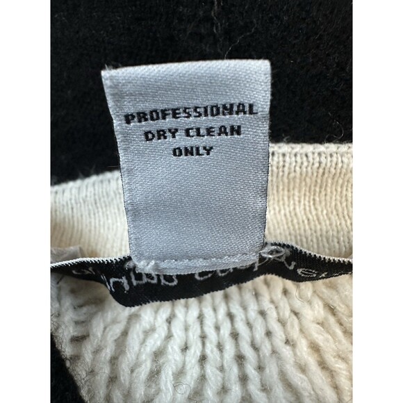 Autumn Cashmere 100% Pure Cashmere Hoodie Sweater Black & Ivory Sz S - Picture 11 of 11